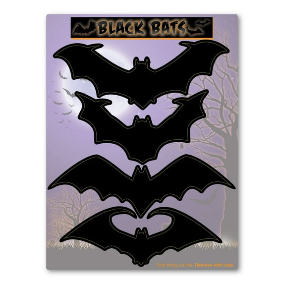 Large Black Bats Magnet Pack