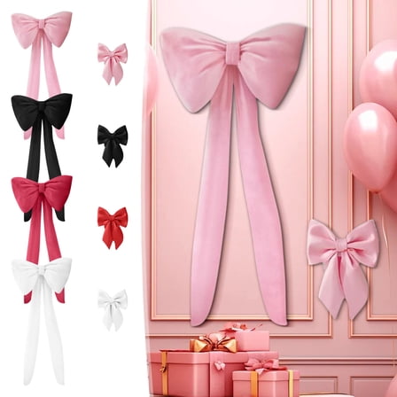 Large Black Bow Wedding Party Birthday Decoration 18Inch Big Wall Decor Backdrop Large Wedding Bridal Shower Bachelorette Party Engagement Bow Themed Party Decorations for Room Decor
