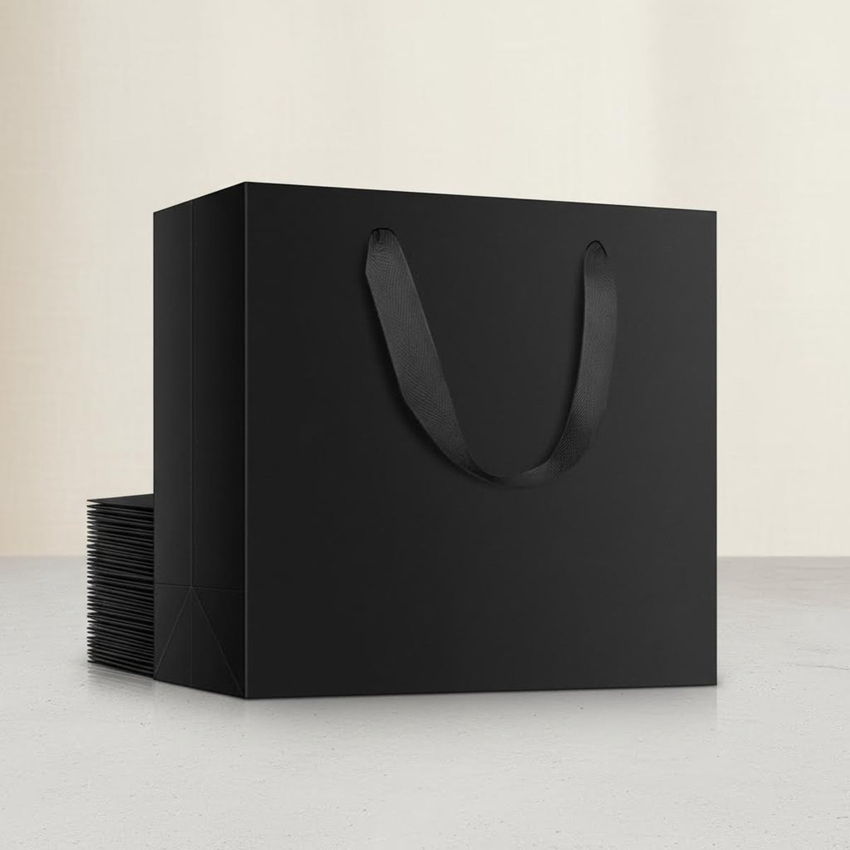 Large Black Gift Wrap Bags, Kraft Paper Black Shopping Bags with ...