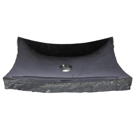 Large Black Granite Zen Sink