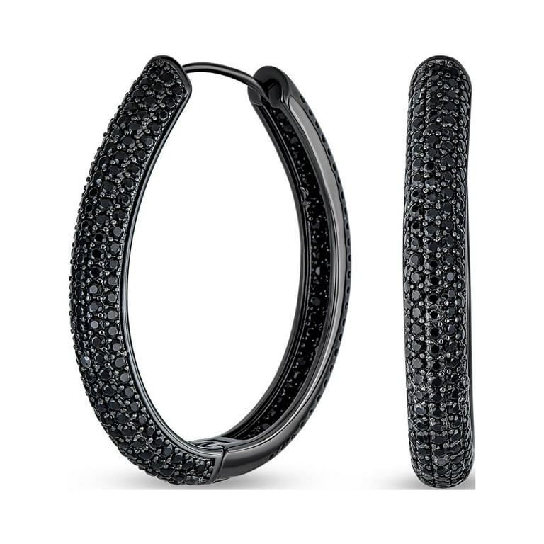 Large cz hoops sale
