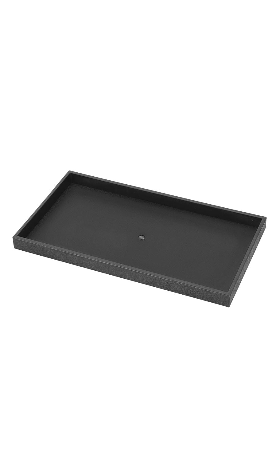 Large Black Plastic Stackable Tray - 14 3/4"W x 8 1/4"L x 1"H - Set of ...