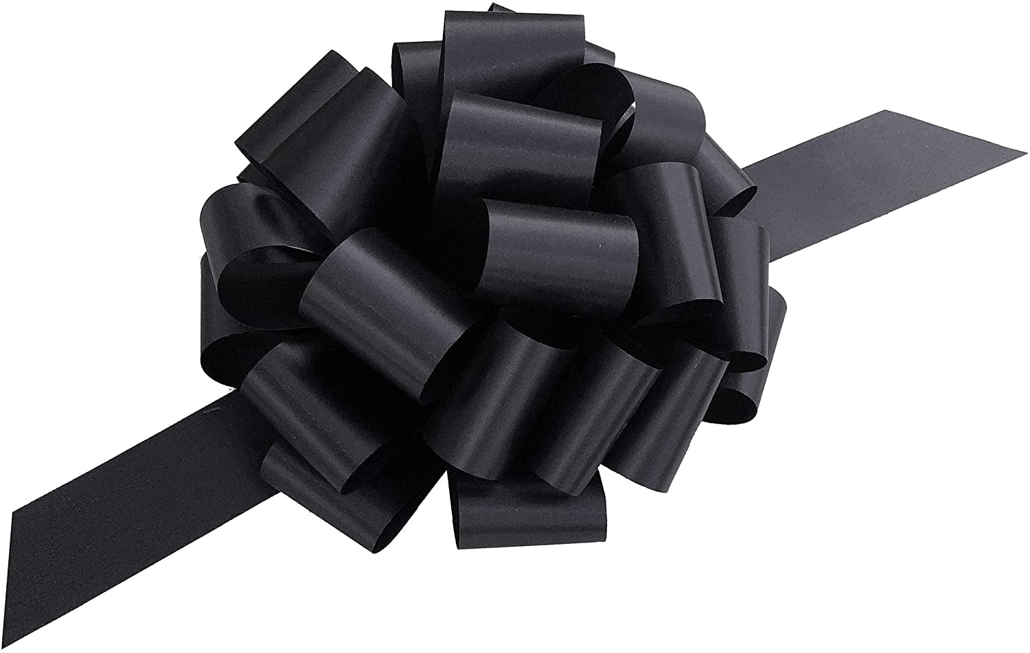 Large Black Ribbon Pull Bows - 9 Wide, Set of 6, Christmas, Halloween,  Funeral 