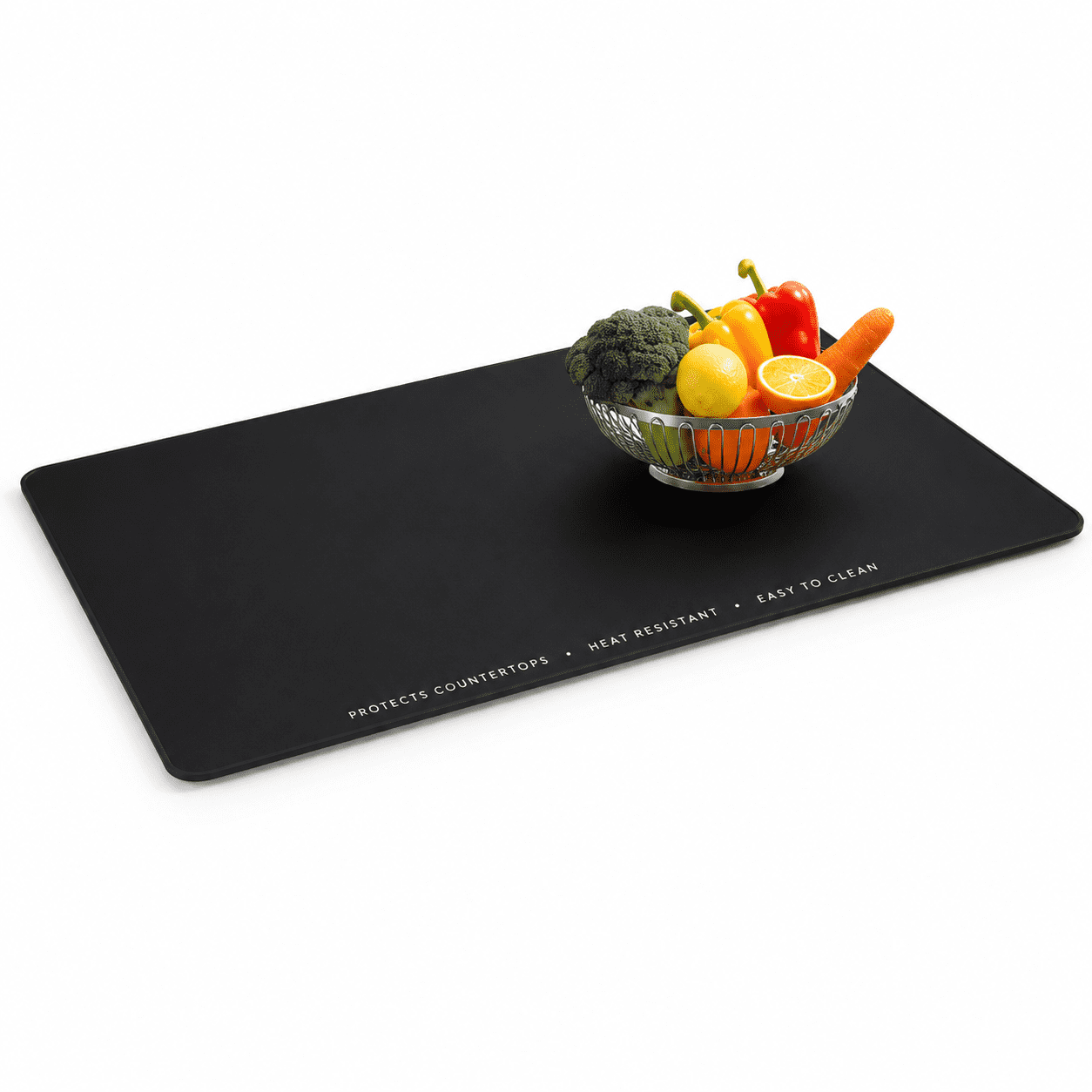 Large Black Silicone Kitchen Counter Mat 48