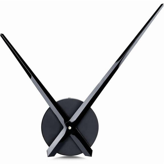 Large Black Single Hands Wall Clock without Numbers Clock Movement Mechanism High Longitudinal Axis with 31.5cm Long Hands-