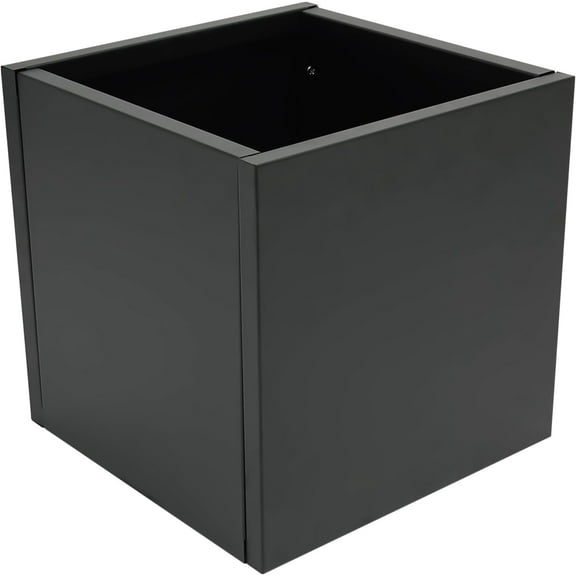 Large Black Square Planter Box, Square Indoor Outdoor Planters, Heavy Duty Cube Steel Planter, Modern Metal Flower Pot Container for Gardening Balconies Gardens Decorating (32 x 32 x 32inch)