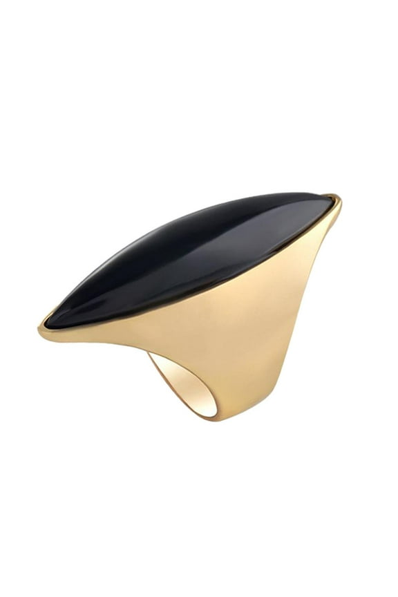 Large Black Stone Rings for Women Antique en Women Luxury Jewelry - 8 8