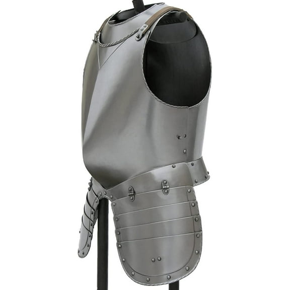 Large Blackened Balthasar Spaulders Medieval Armor LARP Cosplay