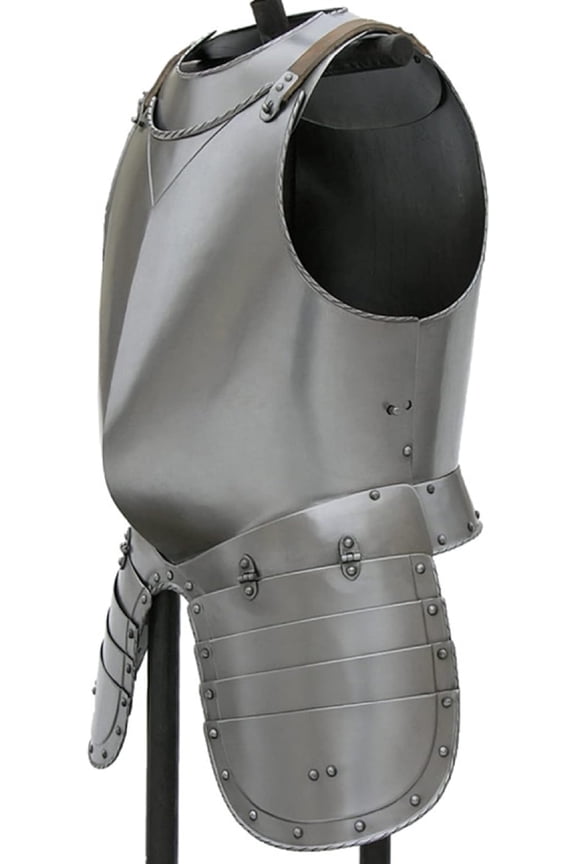 Large Blackened Balthasar Spaulders Medieval Armor LARP Cosplay