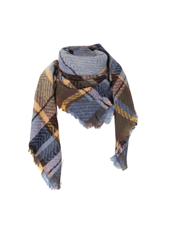 Large Blanket Scarf Oversized Warm Soft Knit Shawl Wrap Stylish Unisex Winter Neck Scarf Outdoor Travel Accessory