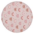 thumbnail image 1 of Large Bloom Floral 44Inch Boho Round Tablecloth with Elastic Hem, Stretchable Table Cover Fits 38"-42" Tables, Spill Resistant Material, 1 of 7