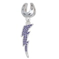 thumbnail image 1 of Large Blue Crystal Lightning Bolt - Horseshoe Charm Bead, 1 of 1