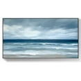 thumbnail image 1 of Large Blue Ocean Wave Oil Painting on Canvas Wall Art Original Abstract Seascape Painting Grey Sea Handmade Living Room Wall Decor,Unstretched,Frameless,(91*182cm)36*72lnches, 1 of 5