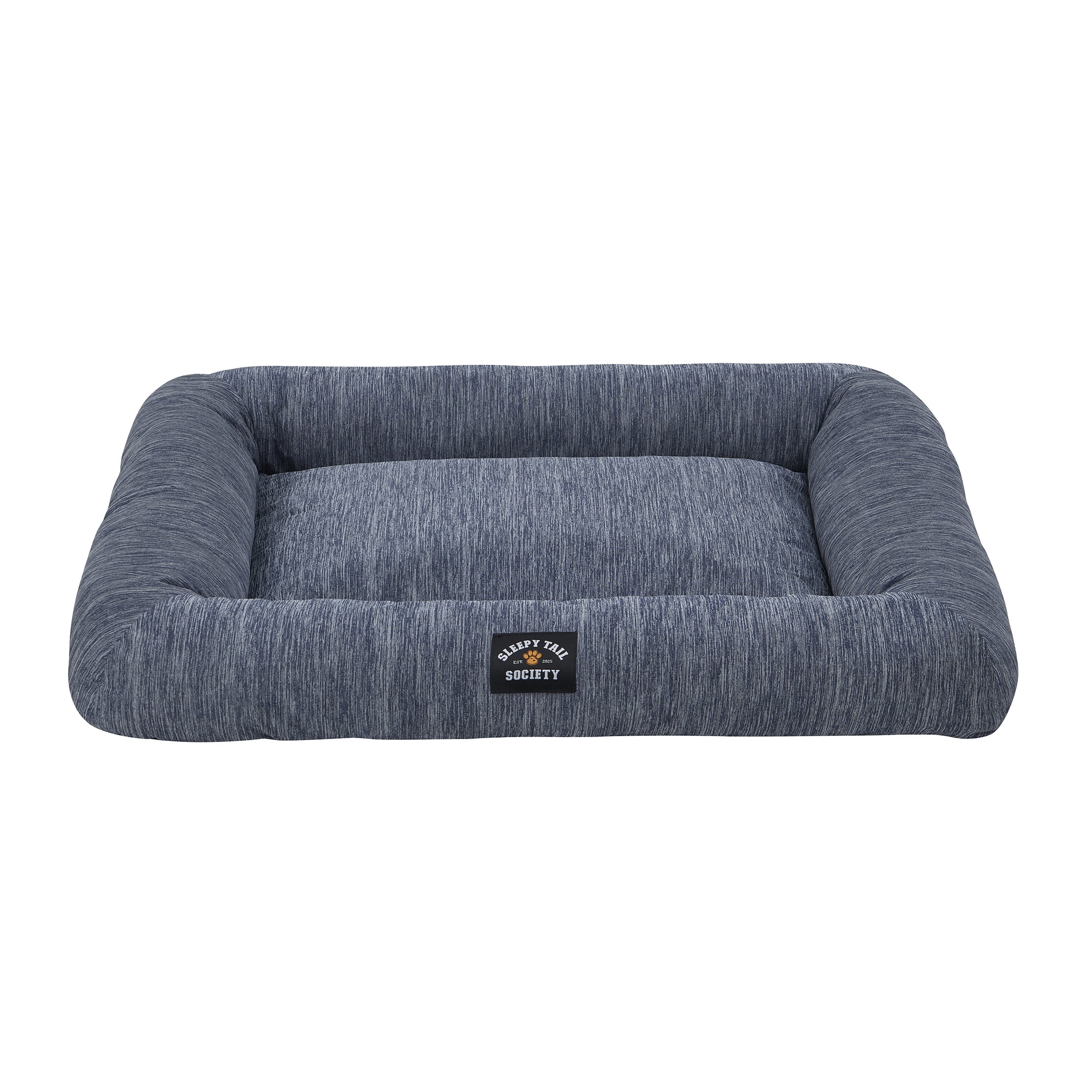 Large Blue Polyester-Nylon Cooling Pet Bed