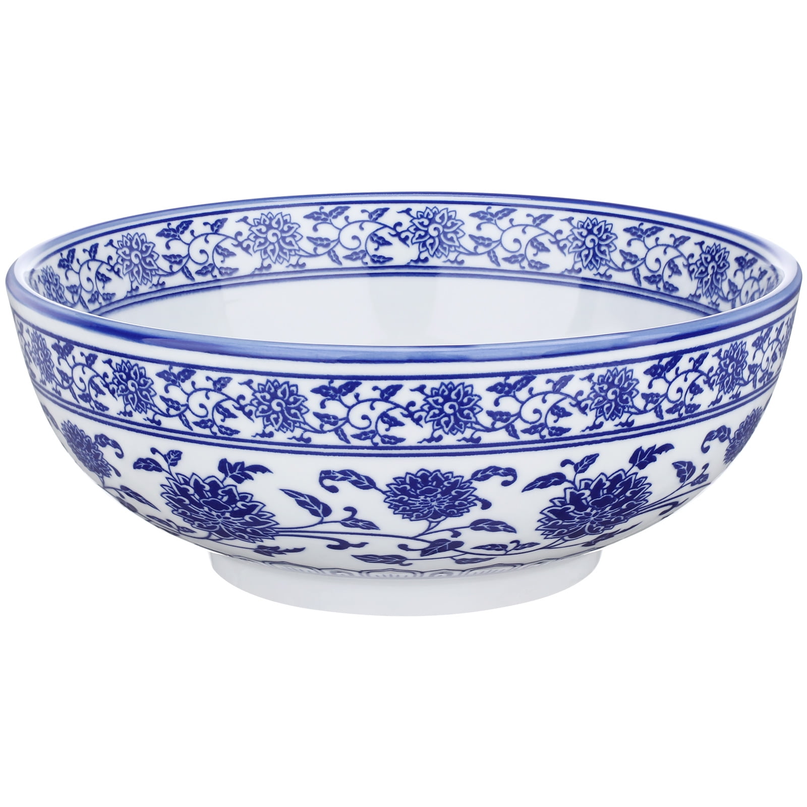 Large Blue Serving Bowls and White Porcelain Decorative Fruit - Walmart.com