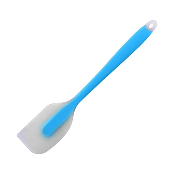 Large Blue Silicone Rubber Spatula - Heat Resistant 450°F Baking Scraper with Stainless Core, Non-Stick Mixing Tool & Bowl Cutter
