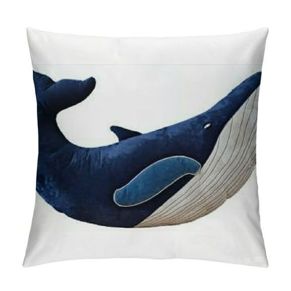 Large Blue Whale Stuffed Animal Plush Toy Soft Whale Dophin Hugging Pillow Cute Whale Plush Doll Toy Back Cushion Children Birthday Gift