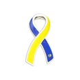 thumbnail image 1 of Large Blue & Yellow Ribbon Pins, 1 of 3
