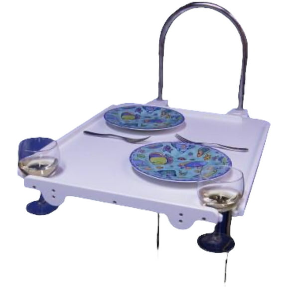 Large Boat Table With Wine Glass Holders | M0011WG Tubing Size: 1 1/4" x 12"