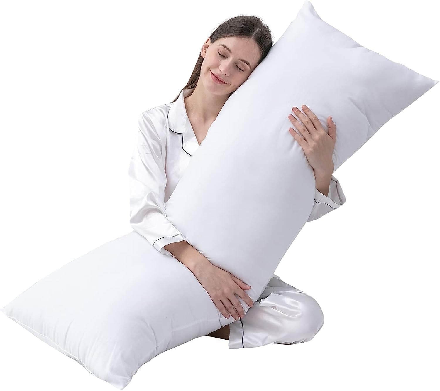 Large Body Pillow Insert- Breathable Full for Side Sleeper - Soft Long Bed Adults 20 x 54 inch