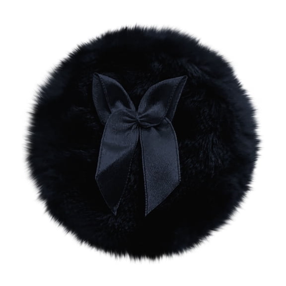 Large Body Powder Puff, Soft Fluffy Makeup Powder Puffs, Beauty Makeup Applicator Tools, High Elastic Sponge Ribbon Handle Skin-Friendly Washable,Furry Puffs for Home Beauty Makeup Use,Black