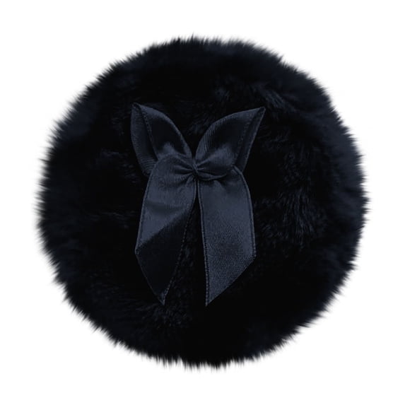 Large Body Powder Puff, Soft Fluffy Makeup Powder Puffs, Beauty Makeup Applicator Tools, High Elastic Sponge Ribbon Handle Skin-Friendly Washable,Furry Puffs for Home Beauty Makeup Use,Black