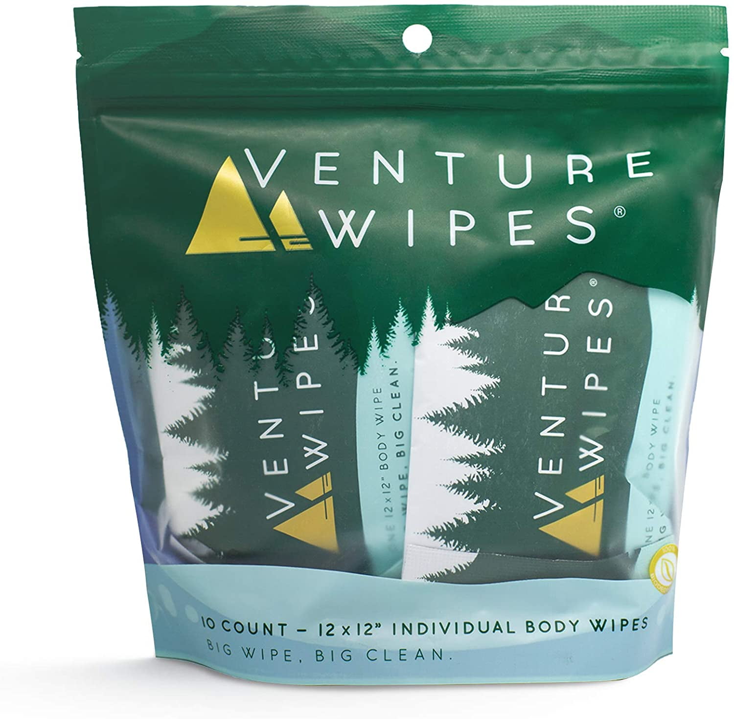 Large Body Wipes for Adults Bathing. Biodegradable with Aloe, Vitamin E