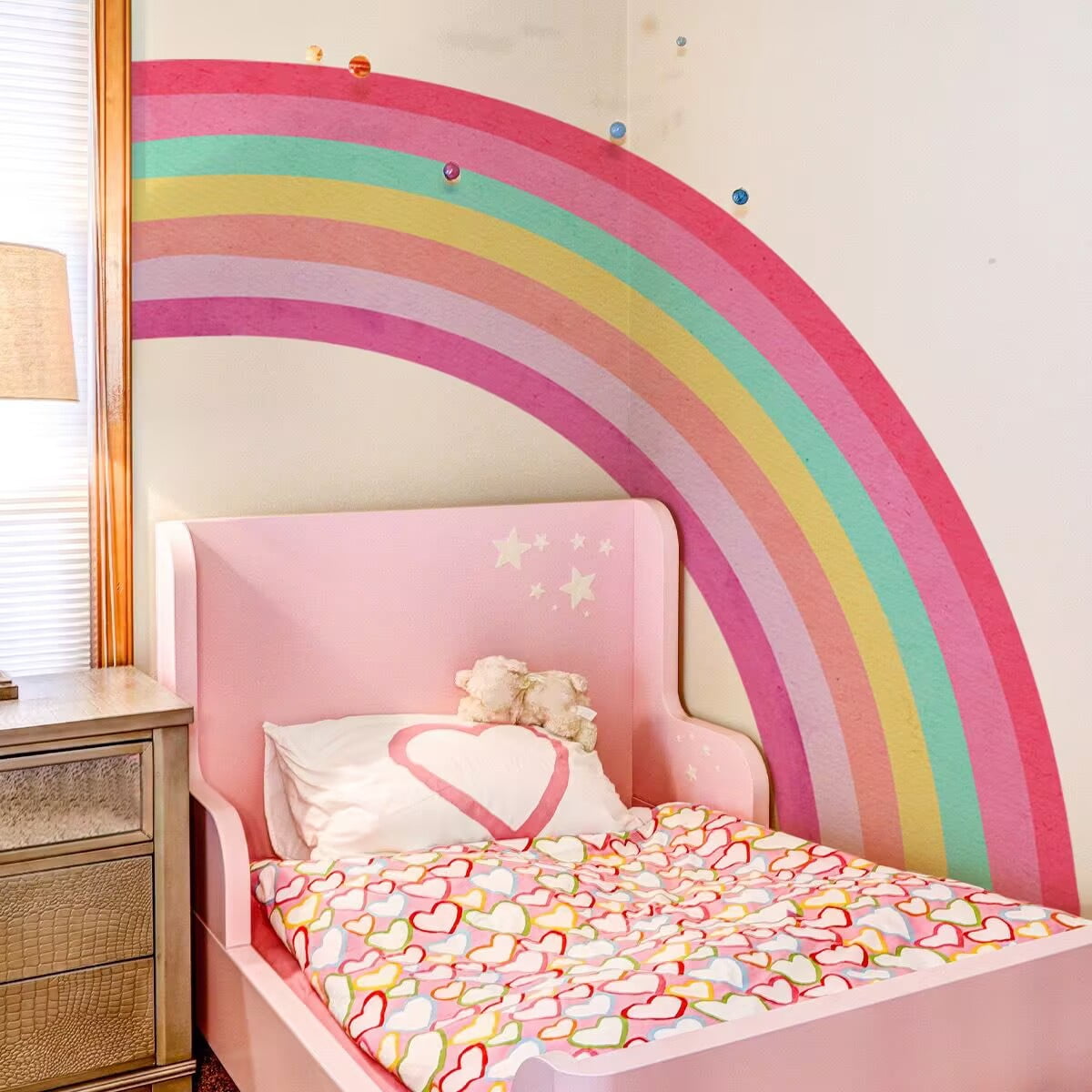 Large Boho Rainbow Wall Decals - Watercolor Half Rainbow Wall Stickers ...