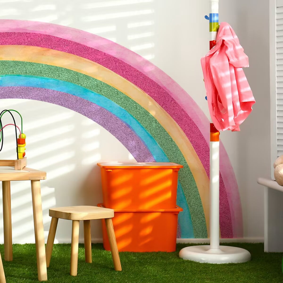 Large Boho Rainbow Wall Decals - Watercolor Half Rainbow Wall Stickers ...