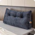 thumbnail image 1 of Large Bolster Triangular Headboard Wedge Backrest Positioning Support Bed Rest Reading Pillows Headboard Wedge Pillows for Day Bed Bunk Bed with Removable Cover, 1 of 3