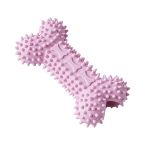 Large Bone Dog Toy for Aggressive Chewers, Durable Pet Teething Toy, Tough Bite Resistant Bone for Teeth Grinding, Indoor Outdoor Play Exercise Toy, Pink