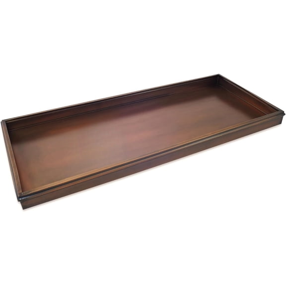 Large Boot Tray 34 Inch, All-Weather Decorative Shoe Tray for Entryway, Indoor/Outdoor Use, Multi-Purpose Mat for Shoes, Plants, Pet Bowls, Garage & Patio Door, Brown Copper Finish