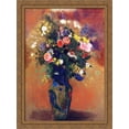thumbnail image 1 of Large Bouquet of Wild Flowers 28x36 Large Gold Ornate Wood Framed Canvas Art by Odilon Redon, 1 of 2