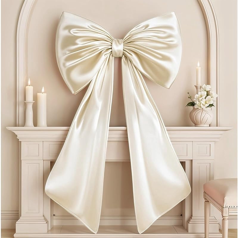 Large Bow for Coquette Room Decor, Satin Ribbon Tie Coquette Birthday ...