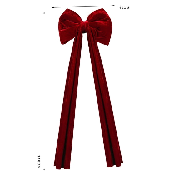 Large Bow Giant Bow for Backdrop Party Wedding Birthday Wall Decor Christmas Tree Home Room Festival Indoor Holiday Decoration, 43.31Inch (Burgundy)