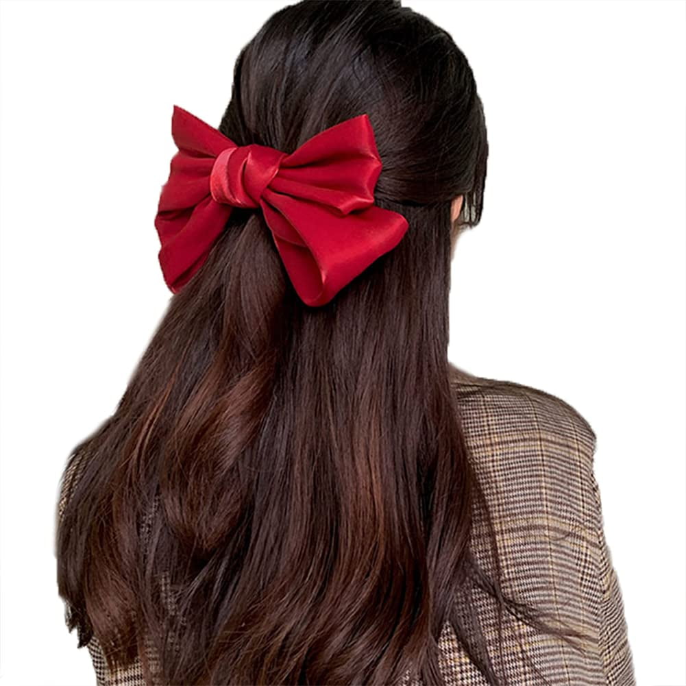 Cute Bow Hair Clips, Standart/ 2pcs / Red