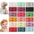 thumbnail image 1 of Large Bow Headwrap Children'S Headdress Toddler Baby Boys Girls Nylon Stretch Solid Bow Hairband Headwear Headband Elastics Hair Accessories 18 Pack, 1 of 9