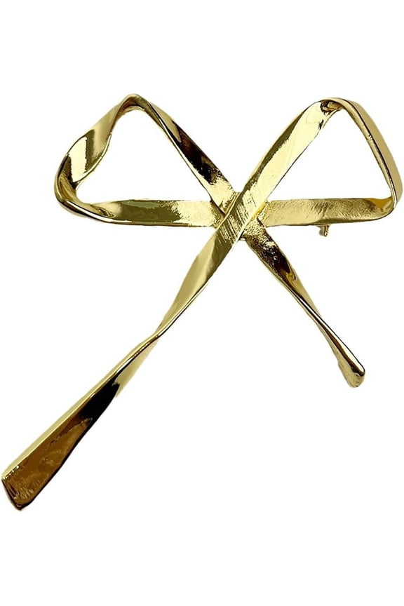 Large Bow Knot Brooch Lapel Pin for Women Men Minimalist Big Bowknot Ribbon Brooches Pins Dress Suit Badges Corsage Ceremony Clothes Accessories Fashion Christmas Birthday Jewelry Decorations