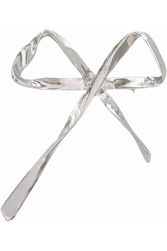 Large Bow Knot Brooch Lapel Pin for Women Men Minimalist Big Bowknot Ribbon Brooches Pins Dress Suit Badges Corsage Ceremony Clothes Accessories Fashion Christmas Birthday Jewelry Decorations