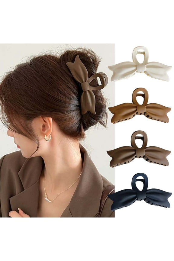 Large Bows Crab Hair Clip for Women Matte Trendy Claw Clips Popular Hair Accessories Korean Girls Hairpin Party Jewelry