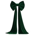 thumbnail image 1 of Large Bows for Decoration, Double-Layer Fabric Ribbon Bow With Long Tails for Holiday Party Wall Decor, 1 of 6