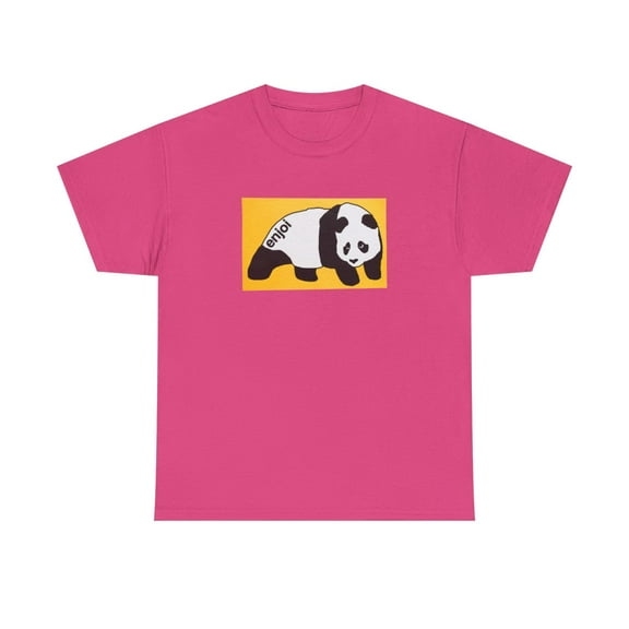 Large Box Panda Enjoi Skateboard 2000s Mullen Vintage Classic TShirt Print - Heliconia / 4XL