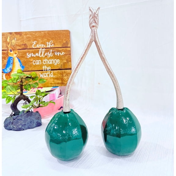 Large Brass fruit Vintage Brass fruit Brass Apple Container Vintage Brass pear showpiece home decor Dcor Sculptures & Figurines