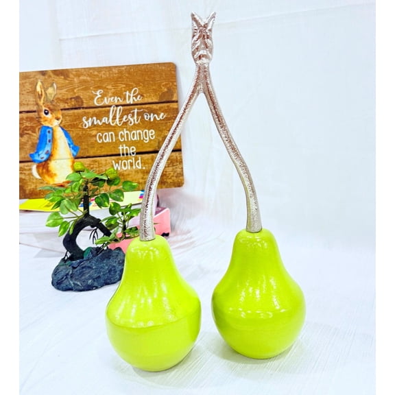 Large Brass fruit Vintage Brass fruit Brass Apple Container Vintage Brass pear showpiece home decor Dcor Sculptures & Figurines