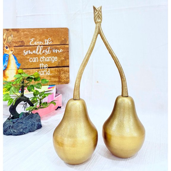 Large Brass fruit Vintage Brass fruit Brass Apple Container Vintage Brass pear showpiece home decor Dcor Sculptures & Figurines