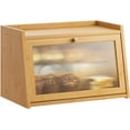 thumbnail image 1 of Large Bread Box, Easy Access & Cleaning - Bamboo Bread Box for Kitchen Countertop with Acrylic Door,Natural, 1 of 14