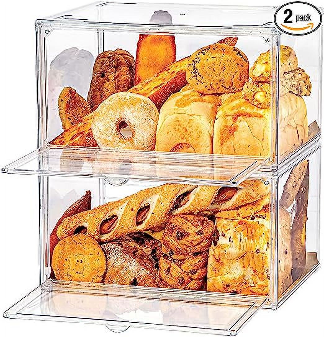 Large Bread Box Kitchen Countertop Bread Rack Bread Cake Storage Box