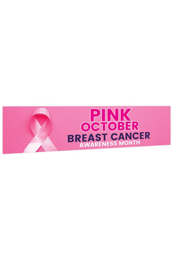 Large Breast Cancer Banner Decorations, Pink & Navy Bra, October Awareness Month & Survivor Dcor for Women