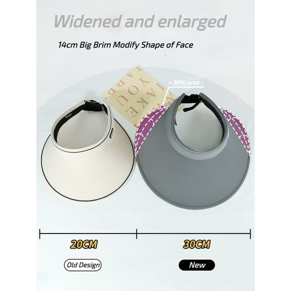 Large Brim Sun Hats for Women, UV Protection Wide Brim Hats, Foldable Packable, Summer Beach Cap, Adjustable and Removable Chin Strap, Black