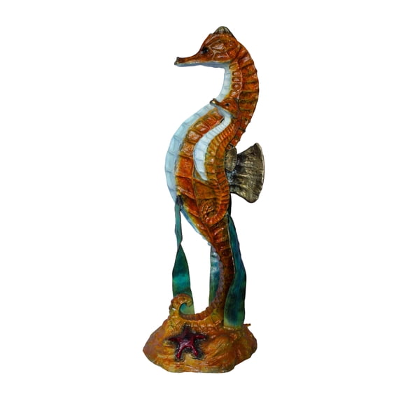 Nifao Seahorse with Baby26" x 22" x 66"H – Outdoor Bronze Fountain, Garden Water Feature, 26"L x 22"W x 66"H
